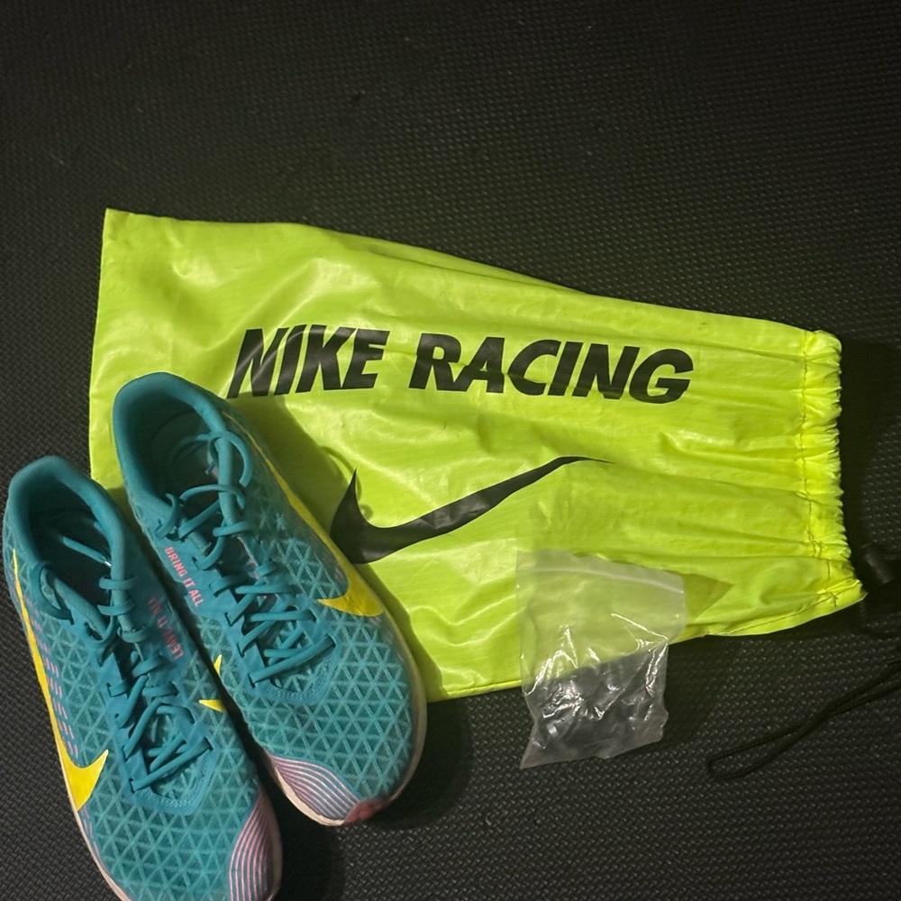 Nike Racing Teal and Lime Shoes
